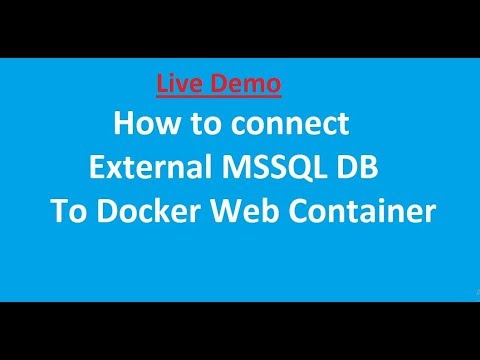 How to connect External MSSQL DB to Docker Web Container