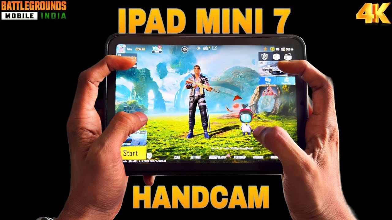 IPAD MINI 7 PUBG HANDCAM 🔥PUBG TEST ♥️ HDR + EXTREME 🔥 4 FINGERS CLAW+ ...