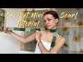 Crochet tutorial mini scarf    beginner friendly