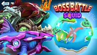ABYSSAL SHARK AND MIGHTY MATRIARCH VS COLOSSAL SQUID BOSS - Hungry Shark World