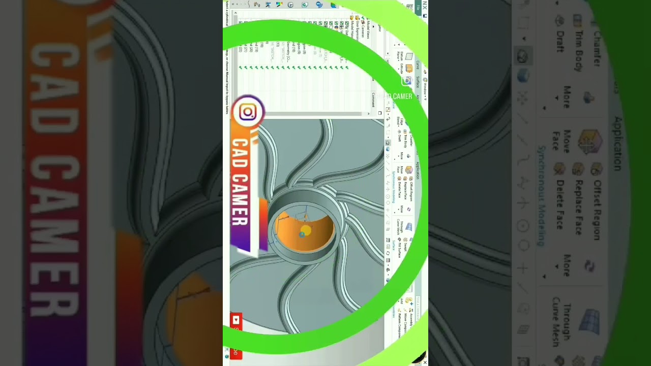 Impeller Design in Siemens NX. #shorts #ytshorts #cad #design #siemens #nx #siemensnx #tutorial #cnc