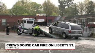 Springfield crews respond to car fire on Liberty Street