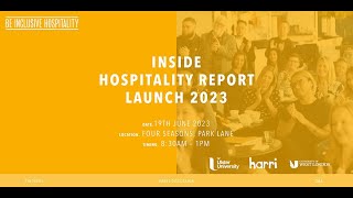 Inside Hospitality Report Launch - June  2023