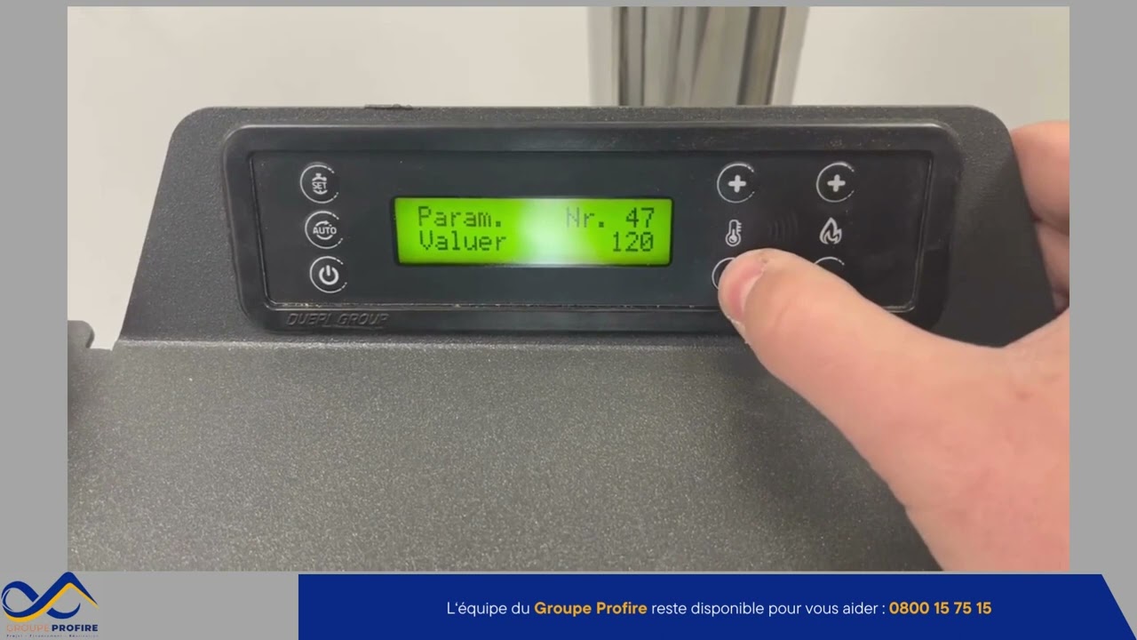 Mise en route du poêle à granulés 7 boutons