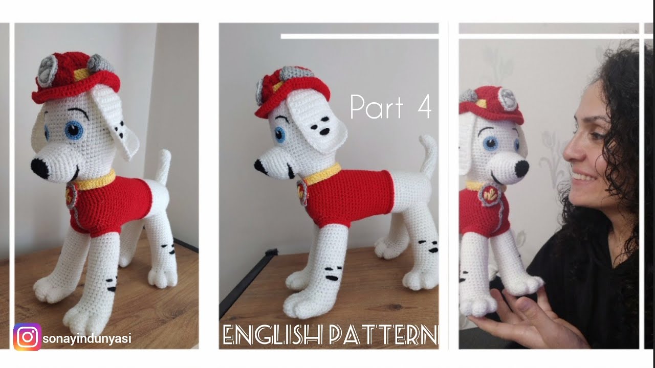 Amigurumi Köpek Yapımı part 4/ ENGLİSH PATTERN Amigurumi Paw Patrol Marshall #diy #amigurumi