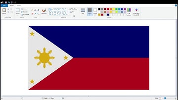 How to draw the Philippine Flag using MS Paint | Paano gumuhit ng Philippine Flag