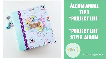 Álbum anual tipo Project Life