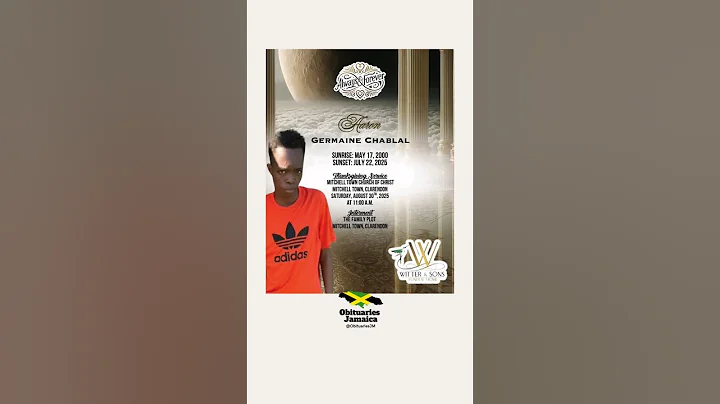 Aaron Germaine Chablal | Funeral Service Announcement #obituariesjm #jamaica #jm