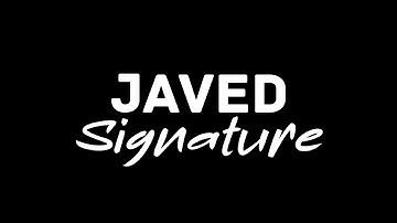 Javed Name Signature Style