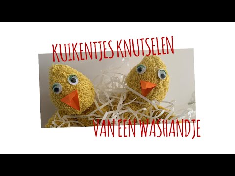 Uitgelezene Kuikentjes knutselen van een washandje - YouTube CP-29