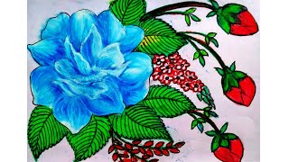 Rose drawing easy I गुलाब ड्राइंग ट्यूटोरियल I rose drawing step by step I rose drawing simple..