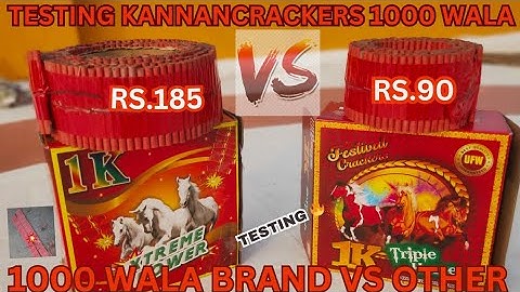 Kannan crackers 1000 wala | kannan crackers 1000 wala testing| brand vs other |kannan crackers 2023|