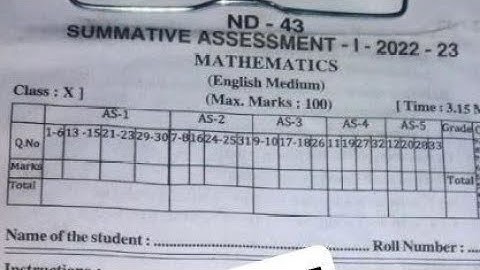 AP SA1 10TH  MATHS QUESTION PAPER WITH ANSWERS 2022-23