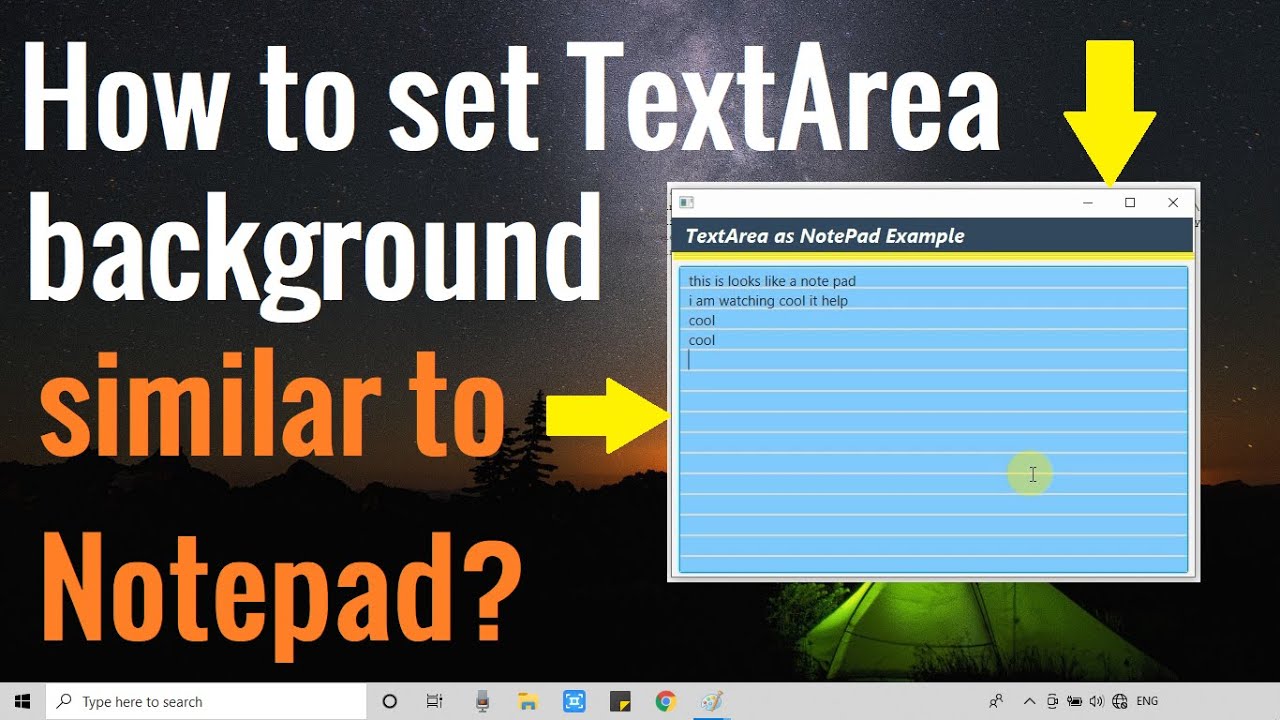 How To Set Textarea Background Similar To Notepad In Javafx? - Youtube
