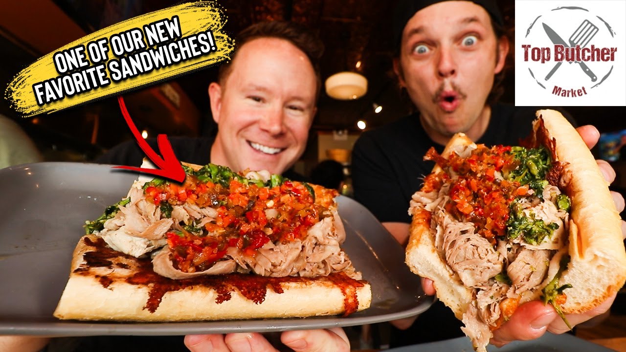 Легендарный сэндвич с поркеттой от шеф-повара Джеффа Мауро в Top Butcher Market (с шеф-поваром Дэ...