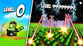 GETTING MAX LEVEL ZOMBIE BASE in Roblox Zombie Defence tycoon!