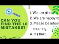 Basic Grammar: Find & correct the 10 mistakes