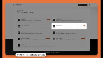 Krater.ai Code Creator Showcase