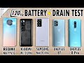 Redmi Note 9 Pro 5G vs Mi 10 Ultra / Note 20 Ultra / OnePlus 8T / 8 Pro Battery Life DRAIN Test!