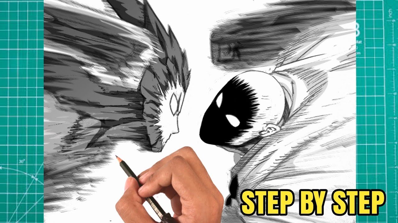 How To Draw Cosmic GAROU vs SAITAMA Serious Punch!! - ONE PUNCH MAN ...