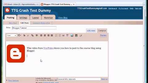 Creating and Editing Blog Posts on Blogger