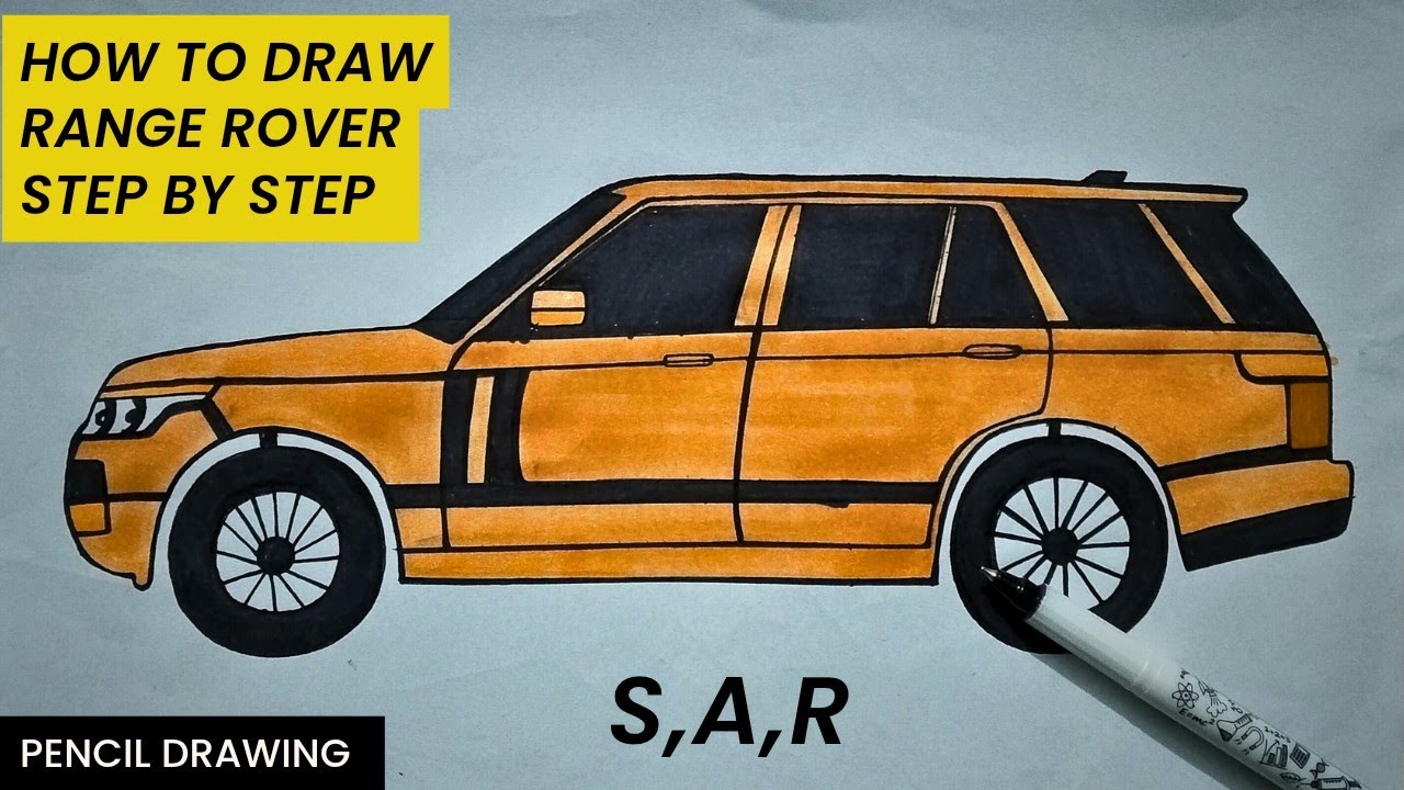 How to draw Range Rover easy | realistic car drawing | pencil sketch ...