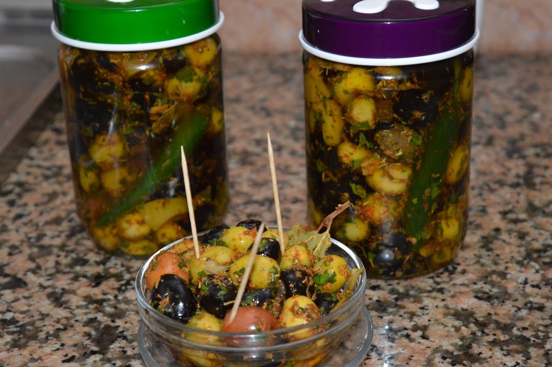 زيتون مشرمل على الطريقة المغربية