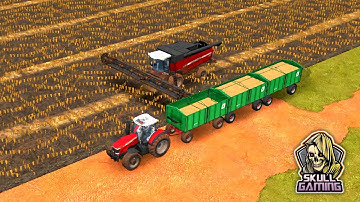 FS18, Farming Simulator 18 Big Trailer Stock of Wheat in Farm | Timelapse #skullgaming