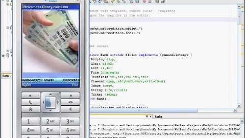 Money calculator using J2ME