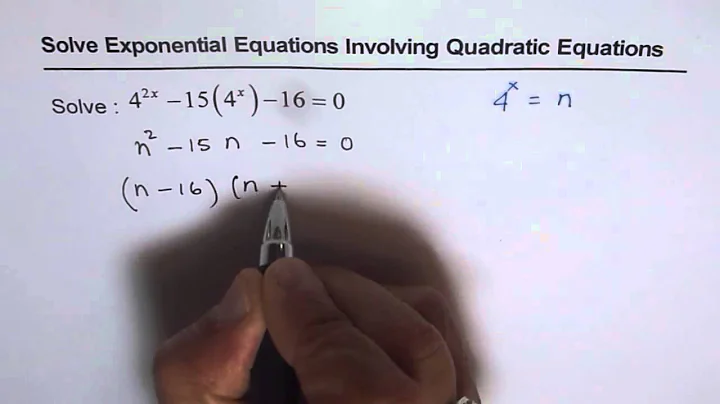 23 Solve Exponential Equations in Quadratic Form - EDEXCEL - GCSE - SAT