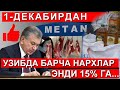 1-ДЕКАБИРДАН  БАРЧА НАРХЛАРГА УЗГАРИШ.....