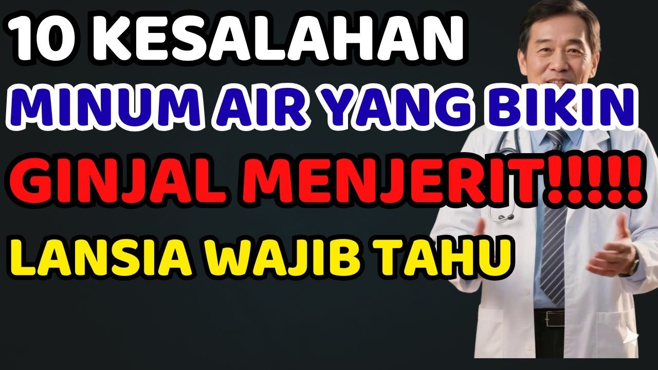 10 KESALAHAN MINUM AIR yang Membuat GINJAL Anda BERTERIAK Minta TOLONG di Usia Enam Puluh Tahun!