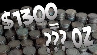 How much junk silver can you buy with £1000