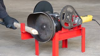 Angle Grinder HACK - How To Make A Extreme Powerful Drum Wood Chipper Using Angle Grinder | DIY