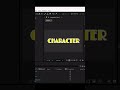 Harsh Blur In By Character in Adobe After Effects 2026