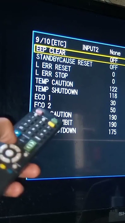 cara mereset error pada tv sharp lampu standby berkedip