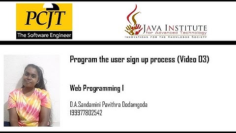 Program the user sign in process (Video 03)