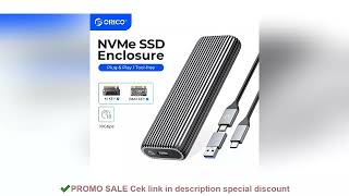 ORICO Tool Free Aluminum M2 NVMe SSD Enclosure 10Gbps PCIe Type C M.2 SSD Case NVMe M Key Solid Stat