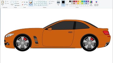 How to draw BMW Car on computer using Ms Paint | Car Drawing Tutorial.