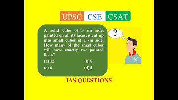 2018_Qn A35, A solid cube of 3 cm side, painted on all its faces, is cut up into| CSAT |Solution
