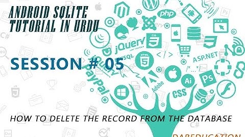 ANDROID SQLITE TUTORIAL  -5- DELETE THE RECORD FROM THE DATABASE