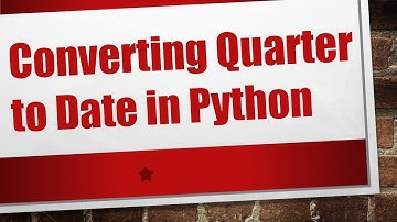 Converting Quarter to Date in Python