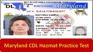 Maryland CDL Hazmat Practice Test