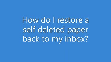 TURNITIN How to: Restore Paper removed back to inbox & Delete paper from the repository