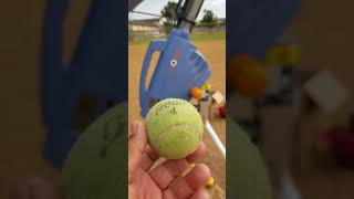 Zooka 740 Lauching tennis ball as a pop up