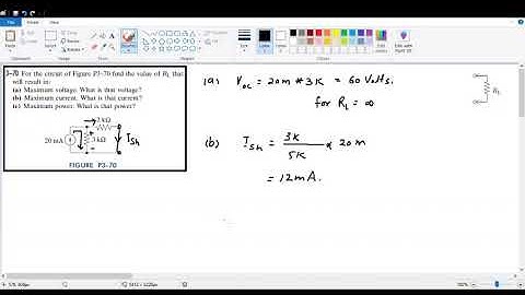 End Problem 3.70 Maximum Power Transfer; Roland E. Thomas Chapter 3