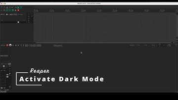 Reaper Tutorial - Activate Dark Mode