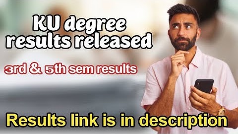 KU degree results released 3rd & 5th sem check it out || Results link is in description