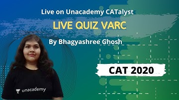 QUARANTINE BATCH | Live Quiz VARC | CAT 2020 | By Bhagyashree Ghosh