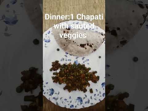 Dinner: 1Chapati with veggies cooked in 1tablespoon oil #mukbang #cooking #dinner #food